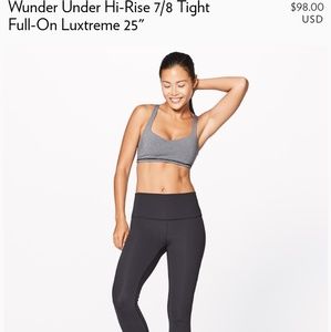 Lululemon wunder under luxtreme 7/8 Hi-rise